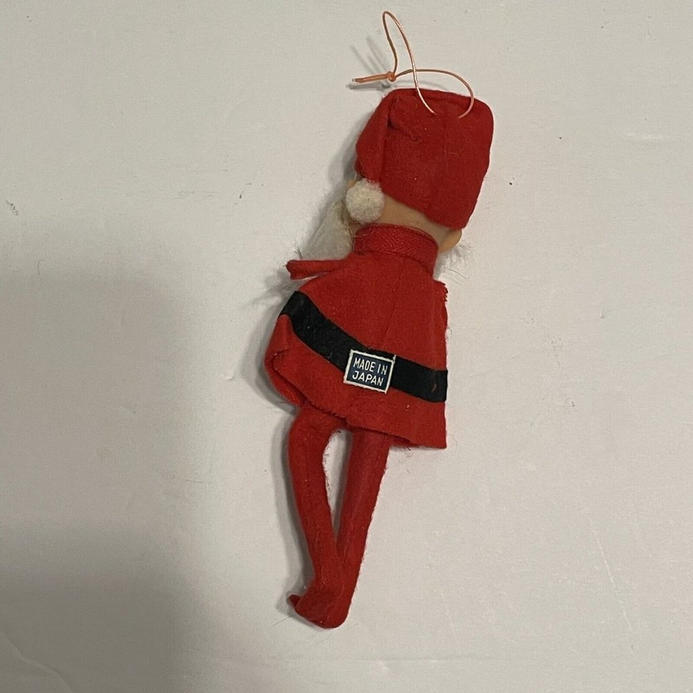3- VINTAGE CHRISTMAS Ornaments PIXIE ELF KNEE HUGGERS Choir Rubber Face Japan - Picture 8 of 11